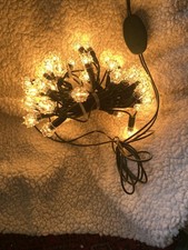 Ancienne Guirlande Lumineuse Sapin Noel, 50 Lampes Blanches Clignotantes.