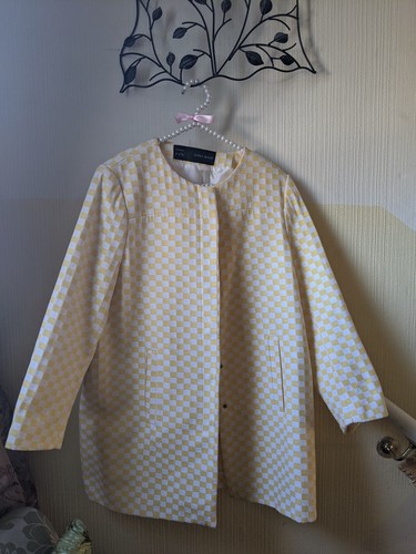 Veste zara jaune - à, carreaux