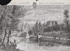 Estampe ancienne XIXème Niort