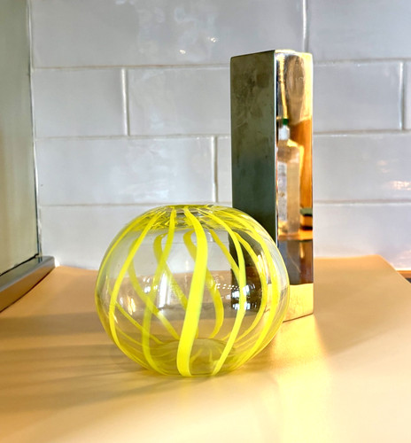 Vase boule vintage verre - vintage,