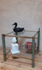 Table basse bout de canapé années 1970/80 plateaux verre dlg Pierre Vandel