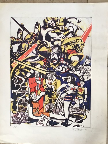 Lithographie signée - , « 