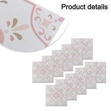 Pack de 10 autocollants carrelage motif rose personnalisez votre pour murs imper