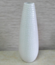 VASE ORIGINAL en Céramique blanche, hauteur 34 cm, goulot 4 cm