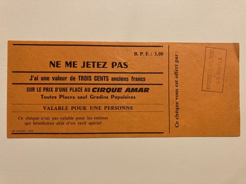 Cirque amar discount voucher - cirque, "amar"