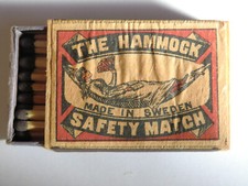 Boite d' Allumettes Suède THE HAMMOCK années 30 Sweden matchboxe Matches cajas
