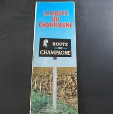 ancien depliant guide carte route du champagne