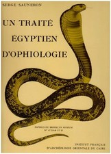 SAUNERON (Serge) Un traité égyptien d'ophiologie. Papyrus du Brooklyn Museum n°