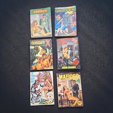 Lot 6 BD vintage années 70 Elvifrance Série Chaude Dossier X Mafioso rare
