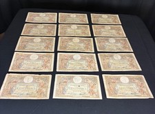 Lot de 15 billets de 100 Francs Luc Olivier Merson  1938