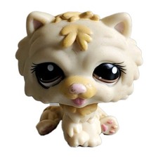 Littlest Pet Shop LPS #1058 Chow Chow G2 Crème Yeux Marron Chien Fluffy LPS Dog