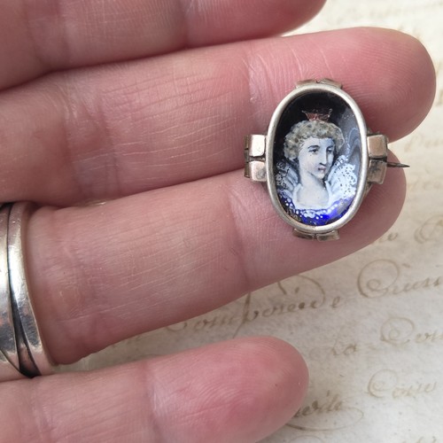 Broche ancienne email emaux - broche,