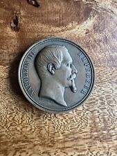 MEDAILLE NAPOLÉON III EXPOSITION BARRE L’EMPEREUR 1855 Cuivre