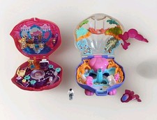 2 Polly Pocket BlueBird Coquillage Sirène Maison + Figurine Vintage 1990's Rare