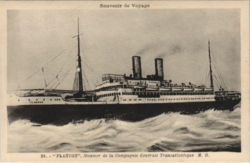 Cpa steamer flandre cie - cpa,