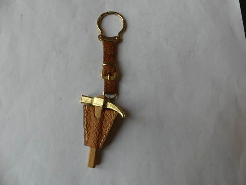 Porte clé cuir - cuir, metal