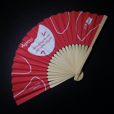 Eventail publicitaire entreprise ADECCO Tour France 2020 bois papier N6358