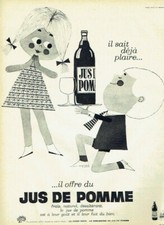 publicité Advertising 0321 1963 le Jus de pomme  cidre doux il sait dejà plaire
