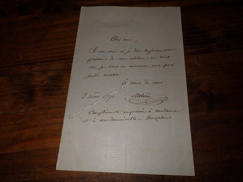 1871 lettre autographe - 1871.lettre,
