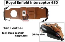 Sac à sangle de réservoir en cuir premium de couleur marron pour Royal Enfiel...