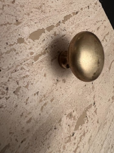 Bouton rond bronze massif - ,
