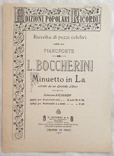 Luigi Boccherini Minuetto En La Extrait D'Un Quintette À Cordes Piano 1910