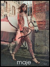 2012 maje  High Heels Magazine Print Ad Women Fashion Long Legs shoes -1pg