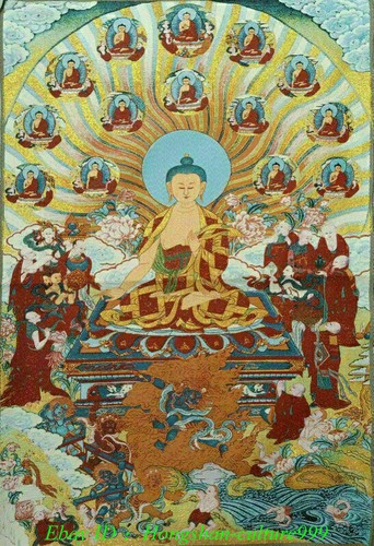 Tibet silk sakyamuni - silk,
