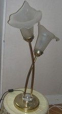 Lampe de table vintage -2 lumières - Années 1950