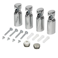 Fixation radiateur de salle de bain support mural chrome adaptation universelle