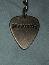 Megadeth Pewter Guitar Pick Keychain