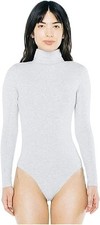 American Apparel Body Femme En Coton Spandex À Manches Longues Col Roulé