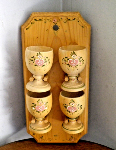 Coquetiers bois décorés - 4,
