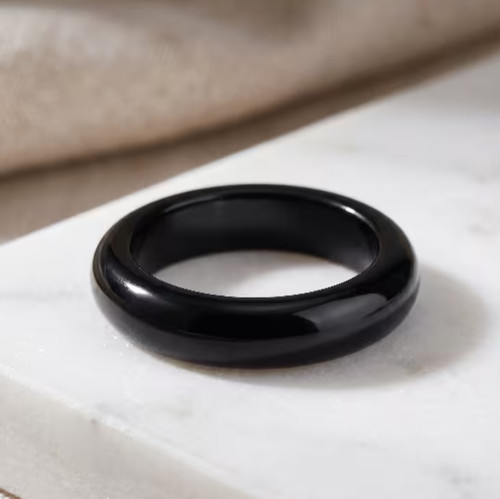Bague mixte obsidienne - obsidienne, en