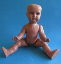 Ancien poupon poupée bébé articulé en plâtre ? hauteur 28 cm articulated doll