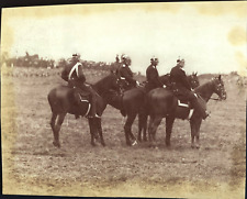 Allemagne, Ottomar Anschütz, Prussie (Posen), Lissa, Officiers à cheval, vintage