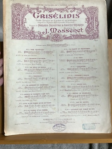 Massenet grisélidis partition - grisélidis,
