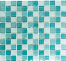 Pâte de Verre Turquoise Blanc Paroi Douche Salle Bain Receveur Wc 72-0602_F 10