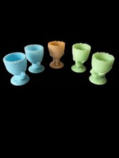 5 COQUETIERS POULES EN VERRE