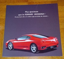 C3 Citroën, Ferrari, Aston Martin, Bugatti Veyron, Bmw, dépliant publicitaire.