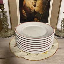 8 Assiettes plates type bistrot Deshoulieres Limoges