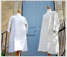 LOT de 2 robes de nuit vintage rustiques en lin français fait maison robes de corvée XL