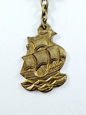 PORTE-CLES - Navire Bateau CAFÉS NICO Vintage Métal Numéroté 1960s