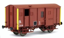 EPM 510210 - Fourgon type Uk, SNCF rouge UIC avec cul jaune - HO (1:87)