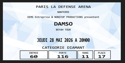 Damso beyah tour - -, 6