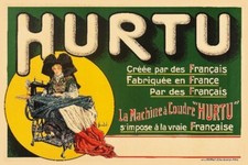 PUB MACHINE à COUDRE HURTU Rxrn-POSTER HQ 80x120cm d'une AFFICHE VINTAGE