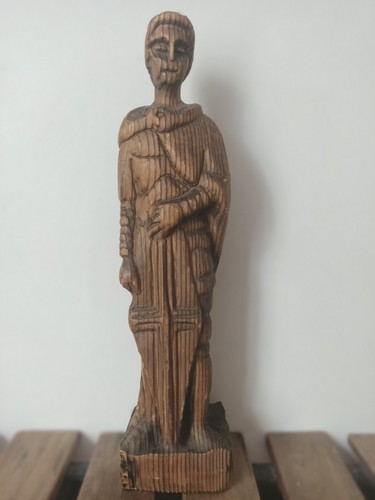 Statuette bois jeanne - en, d'arc