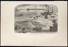 1880 - La Crosse dans le Wisconsin - États-unis - Gravure sur bois