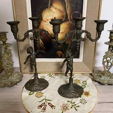 ANCIENNE PAIRE BOUGEOIRS