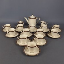 Service À Thé En Porcelaine Bavaria Blanc Bleu Or Zecchino Vintage Années 60